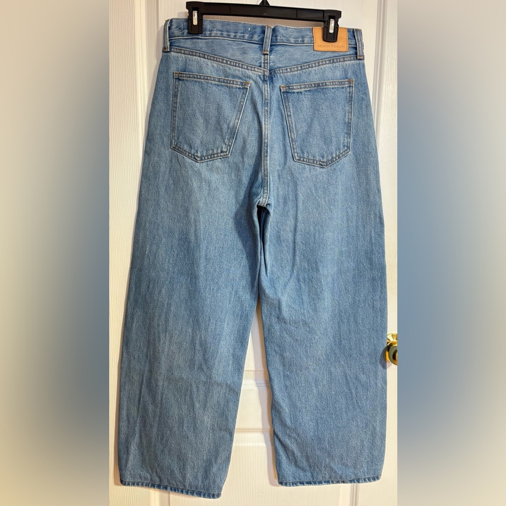 Aritzia Denim Forum 90s Low Rise Barrel Button Fly Cotton Blue Jeans Size 28 - Picture 12 of 16